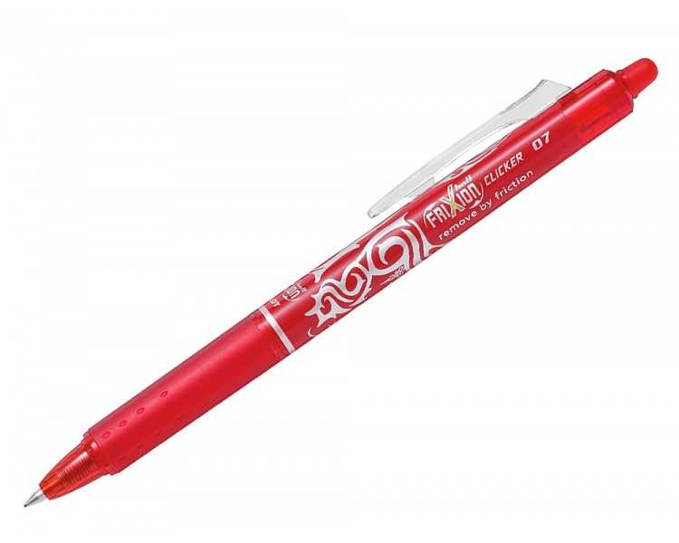 Boligrafo pilot frixion clicker borrable 0,7 mm punta media rojo en blister