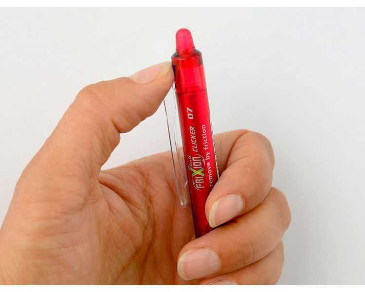 Boligrafo pilot frixion clicker borrable 0,7 mm punta media rojo en blister