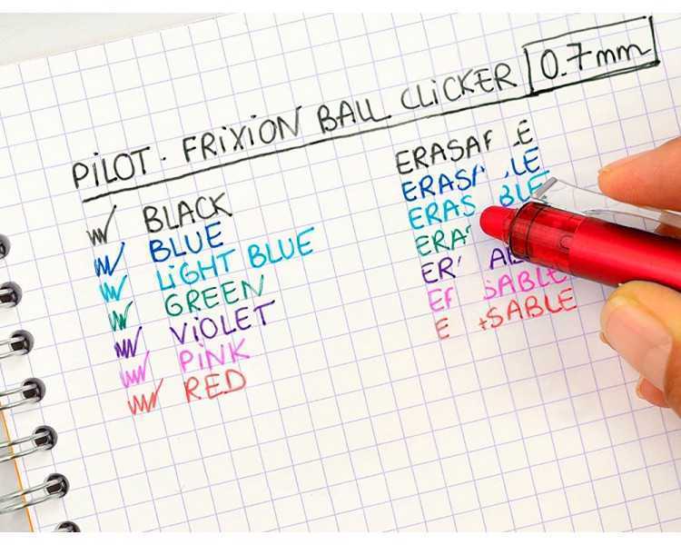 Boligrafo pilot frixion clicker borrable 0,7 mm punta media rojo en blister