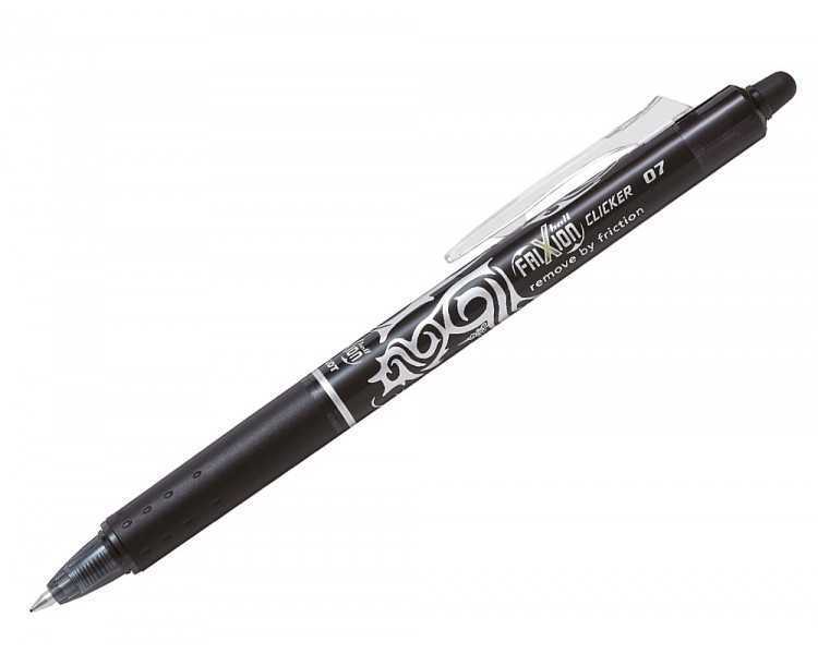 Boligrafo pilot frixion clicker borrable 0,7 mm punta media negro en blister