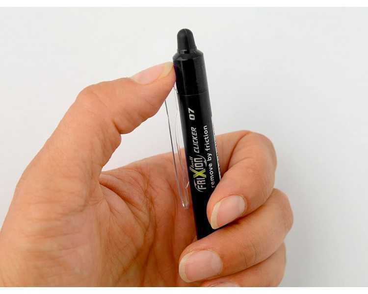 Boligrafo pilot frixion clicker borrable 0,7 mm punta media negro en blister