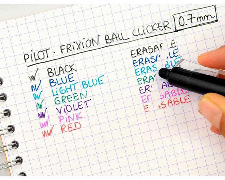 Boligrafo pilot frixion clicker borrable 0,7 mm punta media negro en blister