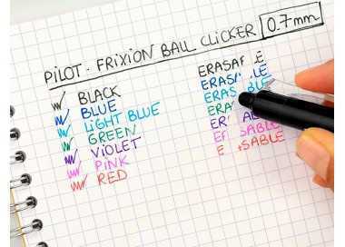 Boligrafo pilot frixion clicker borrable 0,7 mm punta media negro en blister Boligrafo pilot frixion clicker borrable 0,7 mm punta media negro en blister