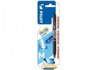 Boligrafo pilot frixion clicker borrable 0,7 mm punta media negro en blister Boligrafo pilot frixion clicker borrable 0,7 mm punta media negro en blister