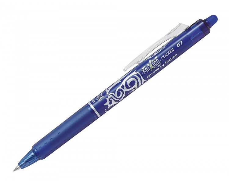 Boligrafo pilot frixion clicker borrable 0,7 mm punta media azul en blister