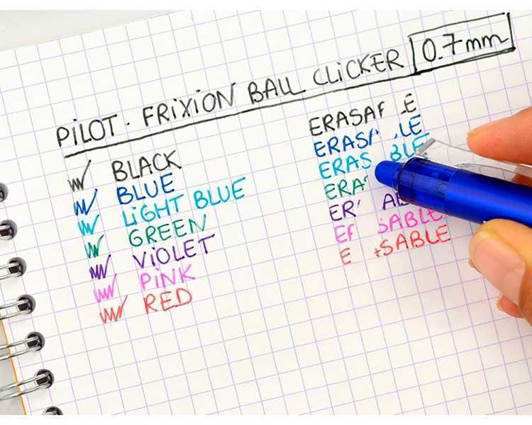 Boligrafo pilot frixion clicker borrable 0,7 mm punta media azul en blister