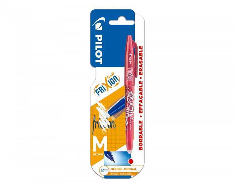 Boligrafo pilot frixion ball borrable 0,7 mm punta media rojo en blister