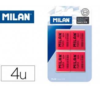 Goma de borrar milan nata 624 blister de 4 unidades