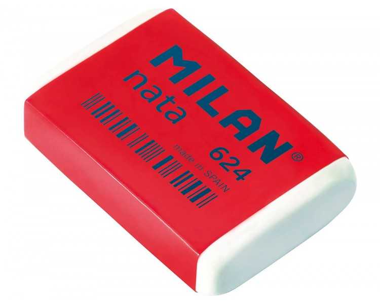 Goma de borrar milan nata 624 blister de 4 unidades