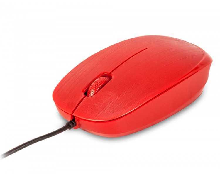 Raton ngs wired flame optico con cable 1000 dpi ambidiestros usb color rojo