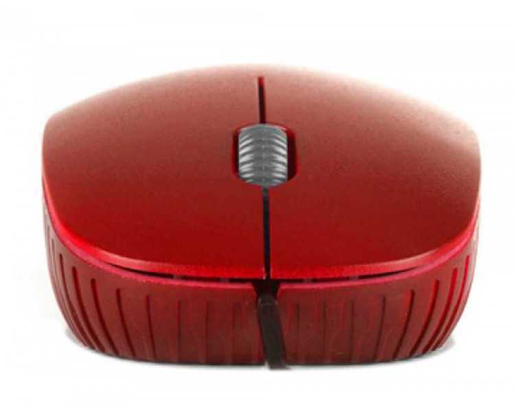 Raton ngs wired flame optico con cable 1000 dpi ambidiestros usb color rojo