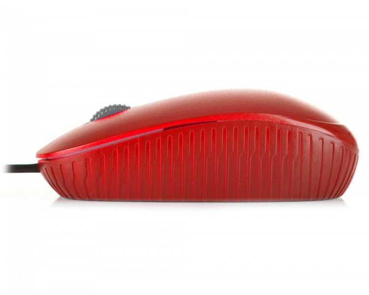 Raton ngs wired flame optico con cable 1000 dpi ambidiestros usb color rojo