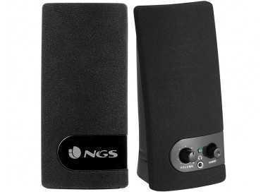 Altavoz ngs multimedia 2.0 rms 2w alimentacion usb con interruptor volumen color negro