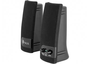 Altavoz ngs multimedia 2.0 rms 2w alimentacion usb con interruptor volumen color negro