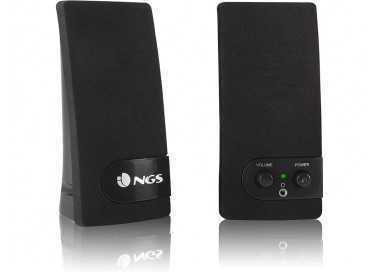 Altavoz ngs multimedia 2.0 rms 2w alimentacion usb con interruptor volumen color negro