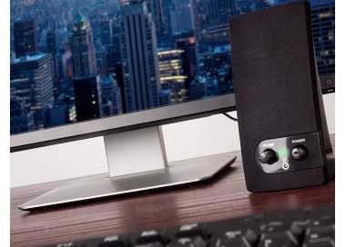 Altavoz ngs multimedia 2.0 rms 2w alimentacion usb con interruptor volumen color negro
