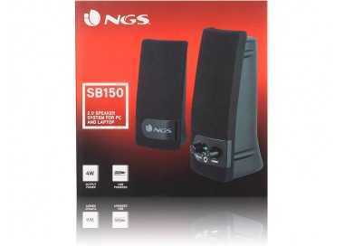 Altavoz ngs multimedia 2.0 rms 2w alimentacion usb con interruptor volumen color negro