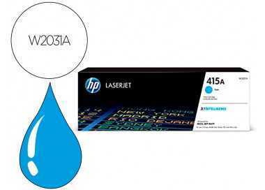 Toner hp 415a para hp color laserjet pro m454 mfp m479 cian 2100p