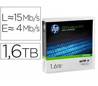 Cinta de datos ultrium 4 1.6tb rw/1000 paginas