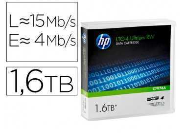 Cinta de datos ultrium 4 1.6tb rw/1000 paginas