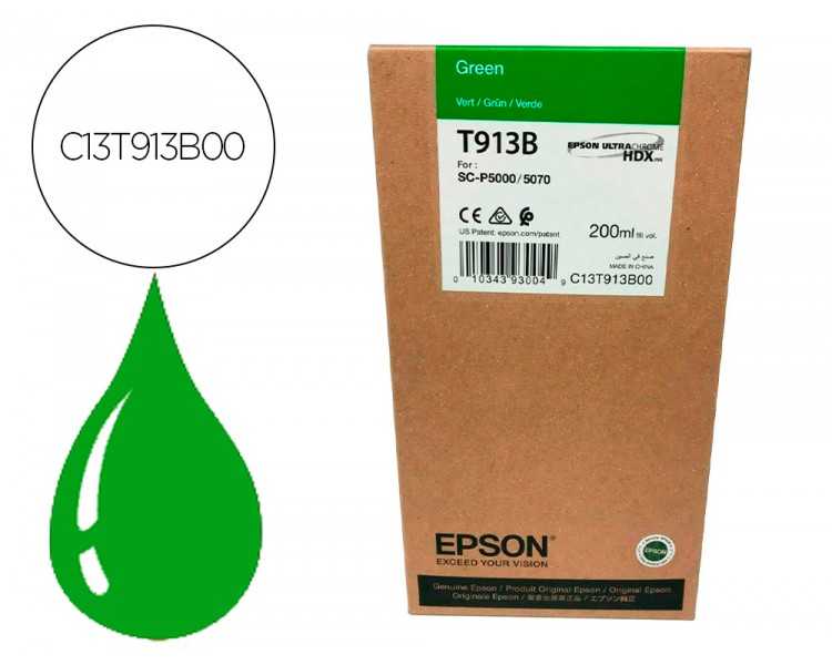 Ink-jet epson t913b green ink 200ml