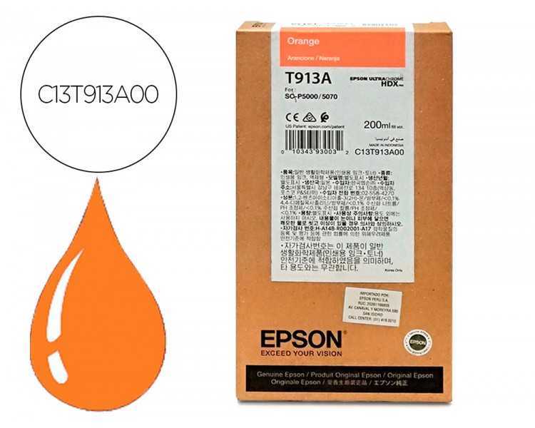 Ink-jet epson t913a orange ink 200ml
