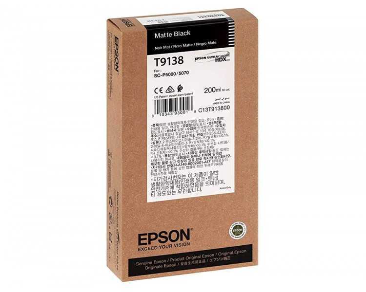 Ink-jet epson t9138 matte negro ink 200ml