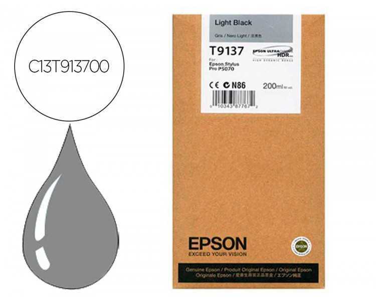 Ink-jet epson t9137 light negro ink 200ml