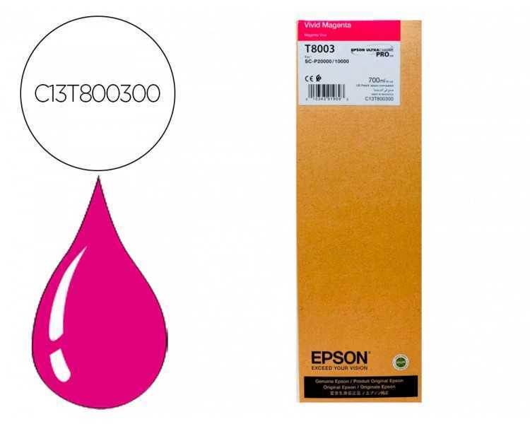 Ink-jet epson singlepack vivid magenta t800300 ultrachrome pro 700ml
