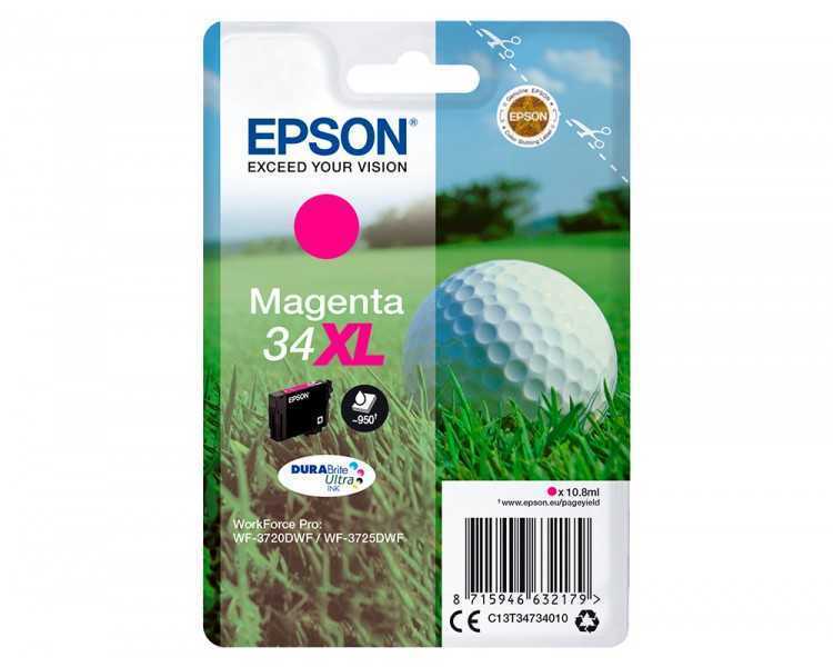 Ink-jet epson work force pro wf-3720dwf/3725dwf magenta 34xl durabrite ultra ink 950 paginas
