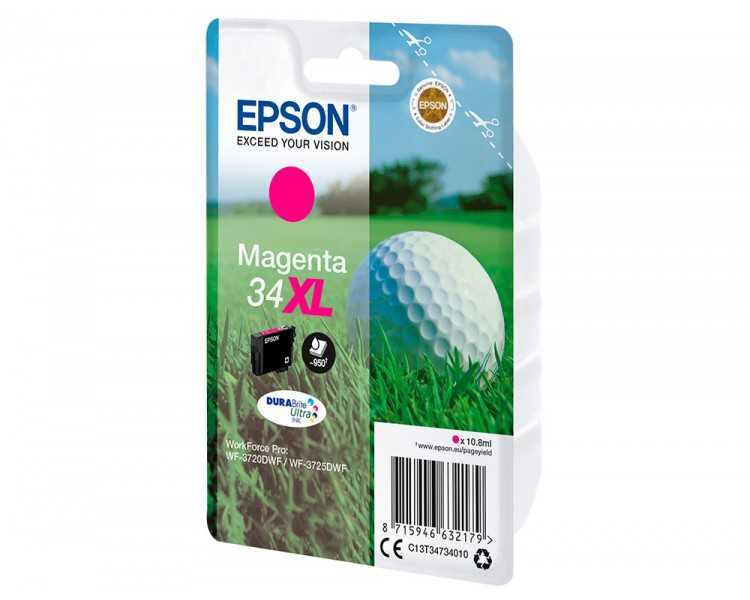 Ink-jet epson work force pro wf-3720dwf/3725dwf magenta 34xl durabrite ultra ink 950 paginas