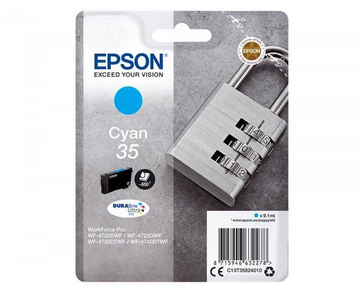 Ink-jet epson singlepack cian 35 durabrite ultra ink