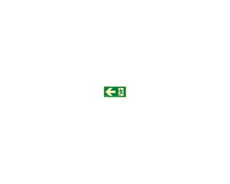 Pictograma archivo 2000 salida de emergencia izquierda pvc verde luminiscente 160x320 mm