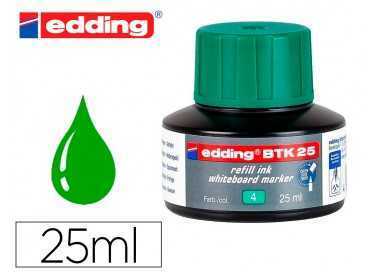 Tinta rotulador edding pizarra blanca btk-25 color verde bote 25 ml