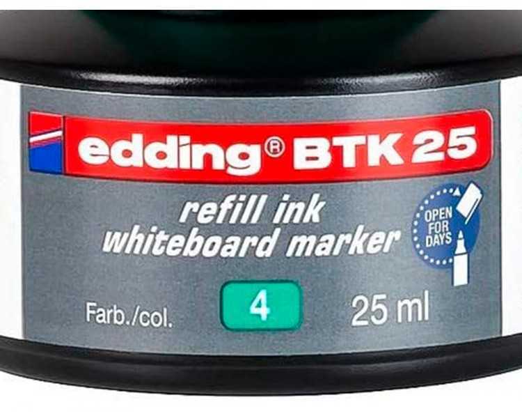 Tinta rotulador edding pizarra blanca btk-25 color verde bote 25 ml