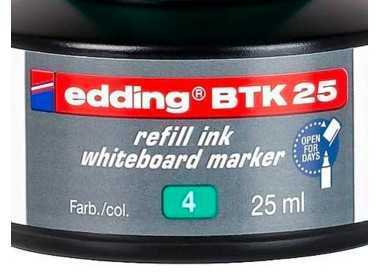 Tinta rotulador edding pizarra blanca btk-25 color verde bote 25 ml