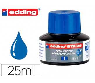 Tinta rotulador edding pizarra blanca btk-25 color azul bote 25 ml