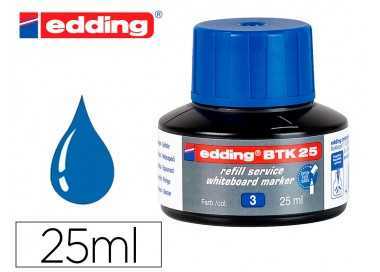 Tinta rotulador edding pizarra blanca btk-25 color azul bote 25 ml