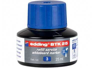 Tinta rotulador edding pizarra blanca btk-25 color azul bote 25 ml