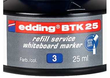 Tinta rotulador edding pizarra blanca btk-25 color azul bote 25 ml