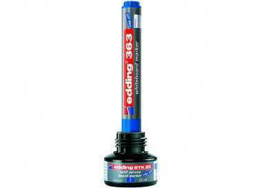 Tinta rotulador edding pizarra blanca btk-25 color azul bote 25 ml