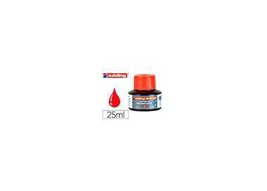 Tinta rotulador edding pizarra blanca btk-25 color rojo bote 25 ml