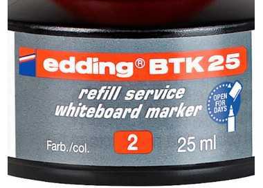Tinta rotulador edding pizarra blanca btk-25 color rojo bote 25 ml