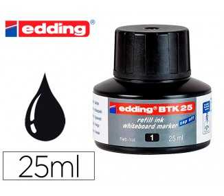 Tinta rotulador edding pizarra blanca btk-25 color negro bote 25 ml