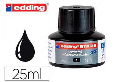 Tinta rotulador edding pizarra blanca btk-25 color negro bote 25 ml