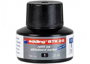 Tinta rotulador edding pizarra blanca btk-25 color negro bote 25 ml