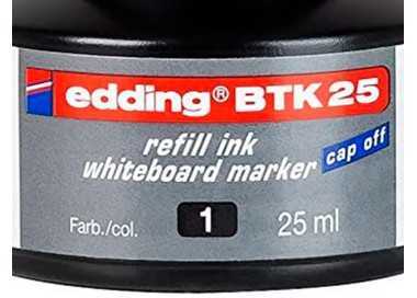 Tinta rotulador edding pizarra blanca btk-25 color negro bote 25 ml