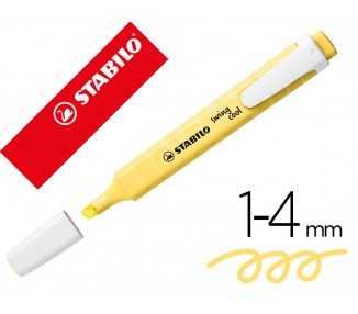 Rotulador stabilo fluorescente fino swing cool pastel amarillo cremoso