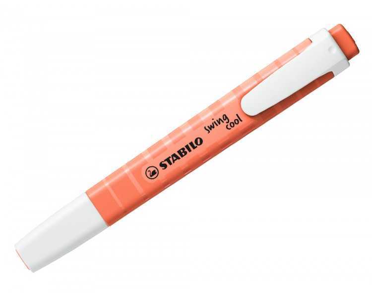 Rotulador stabilo fluorescente fino swing cool pastel coral meloso