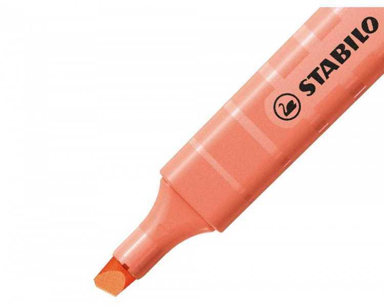 Rotulador stabilo fluorescente fino swing cool pastel coral meloso